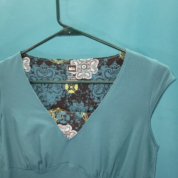 REI Womens Shirt Teal V-Neck Sleeveless Top Size S - Picture 5 of 11